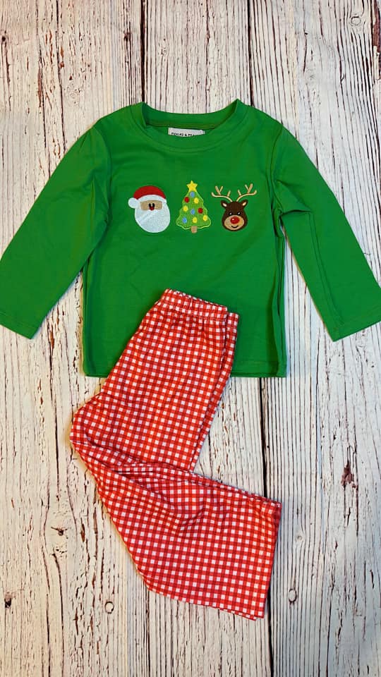 RTS Christmas Santa/Tree/Reindeer 2pc Boy