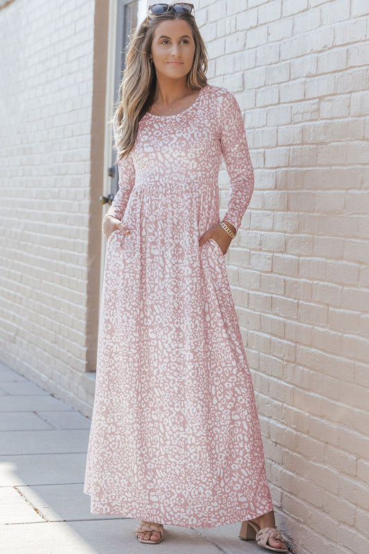 RTS Pink Leopard Long Sleeve Maxi