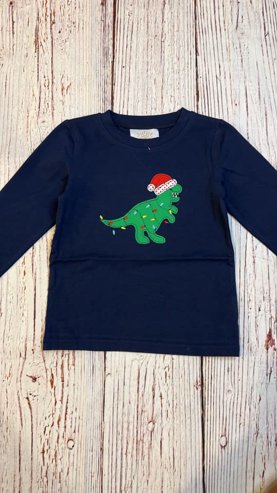 RTS Dino Santa Hat Shirt