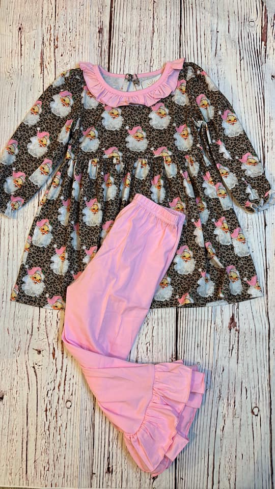 RTS Santa Leopard Pink 2pc