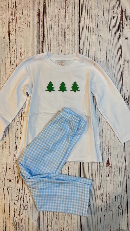 RTS Christmas Tree Trio Blue Pants