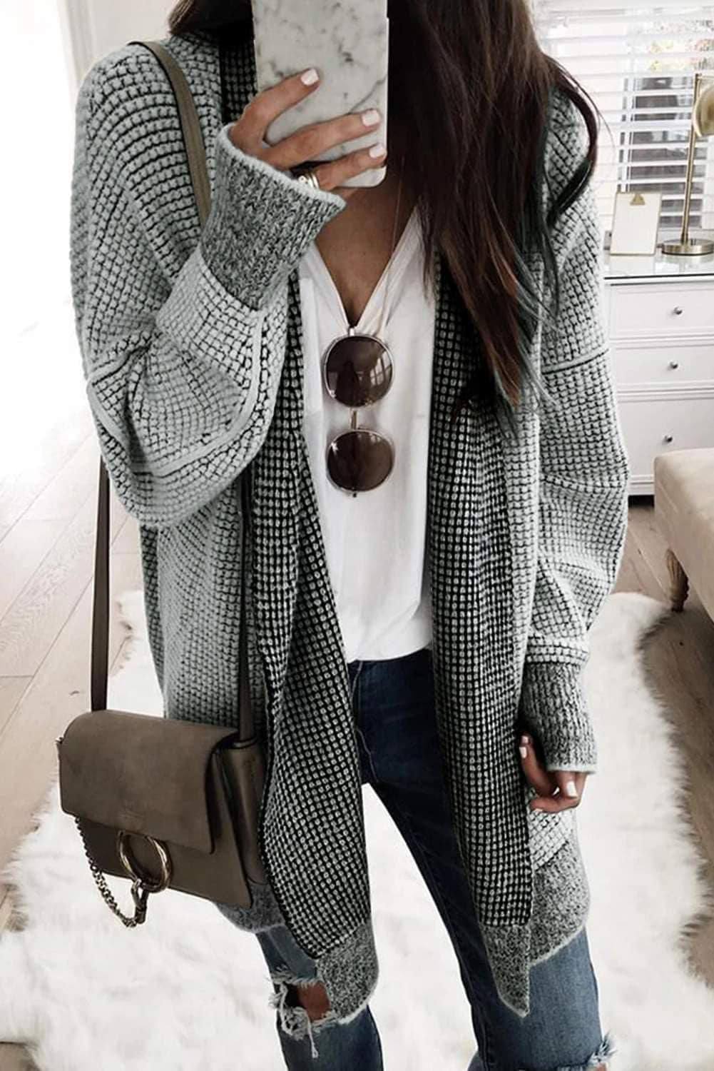 RTS Black/Grey Long Cardi