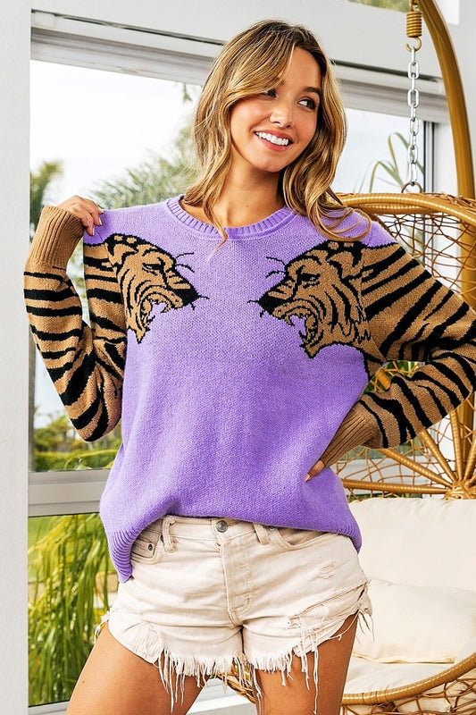 RTS Purple Tiger Sweater