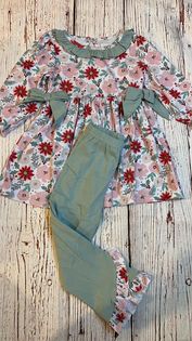 RTS Christmas Floral 2pc