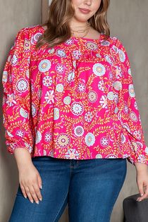 RTS Plus Vibrant Pink Blouse