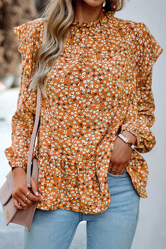 RTS Orange Floral Top