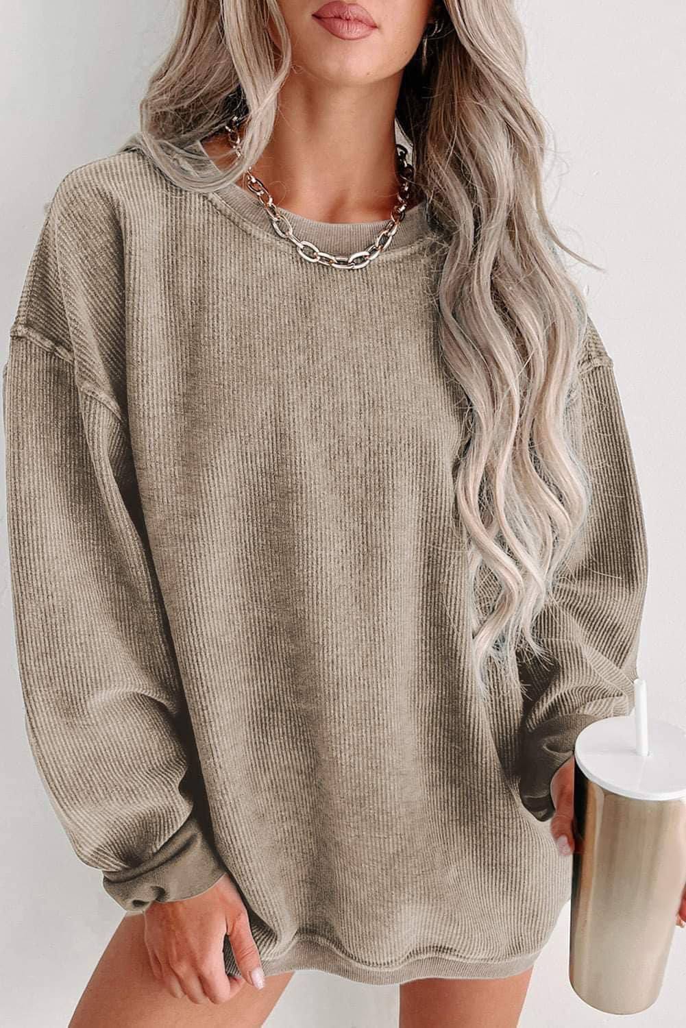 RTS Ribbed Khaki Pullover